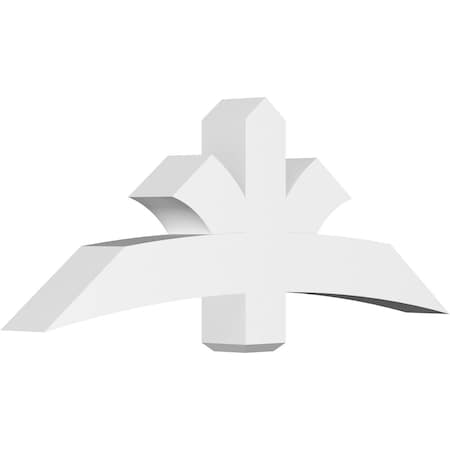 Ekena Millwork Davenport Architectural Grade PVC Gable Bracket, 60"W x 22 1/2"H x 6"D x 6"F, 9/12 Pitch GBP060X23X0606DAV00